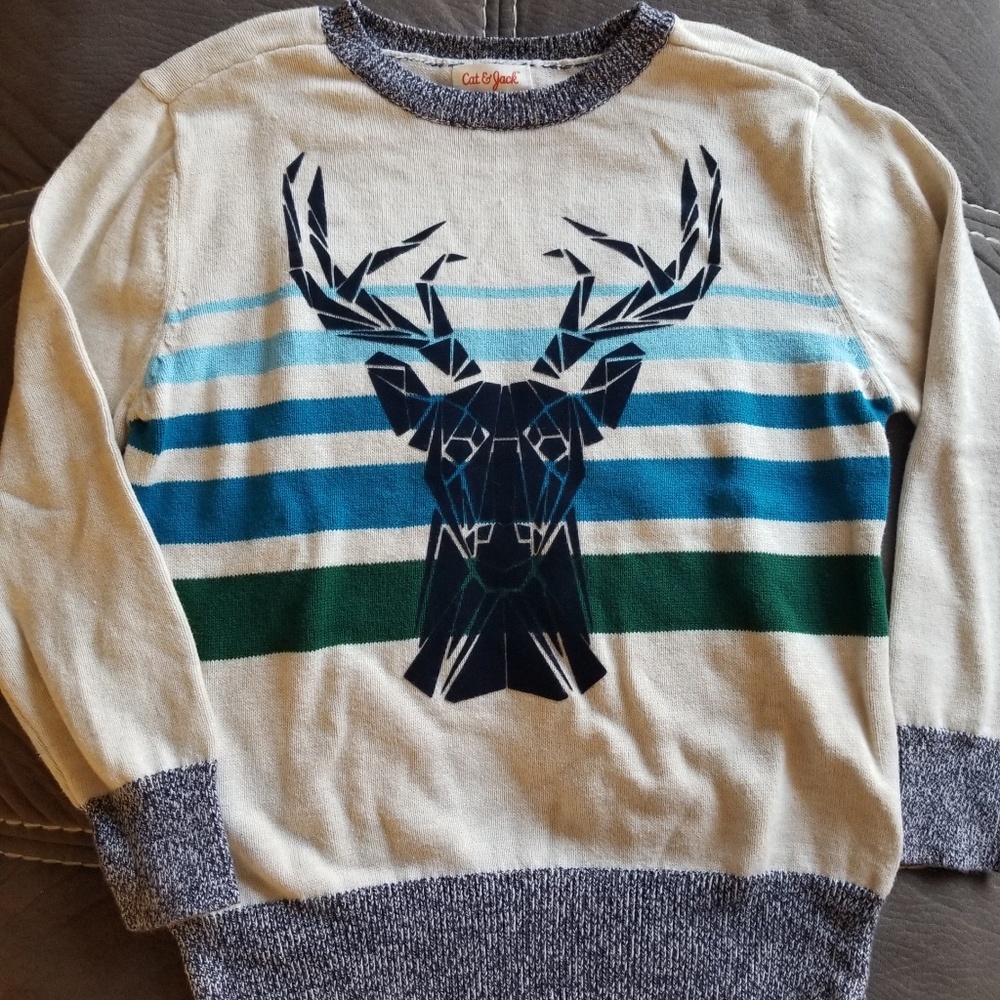 Cat & Jack - Deer Sweater Sz. S(6/7)